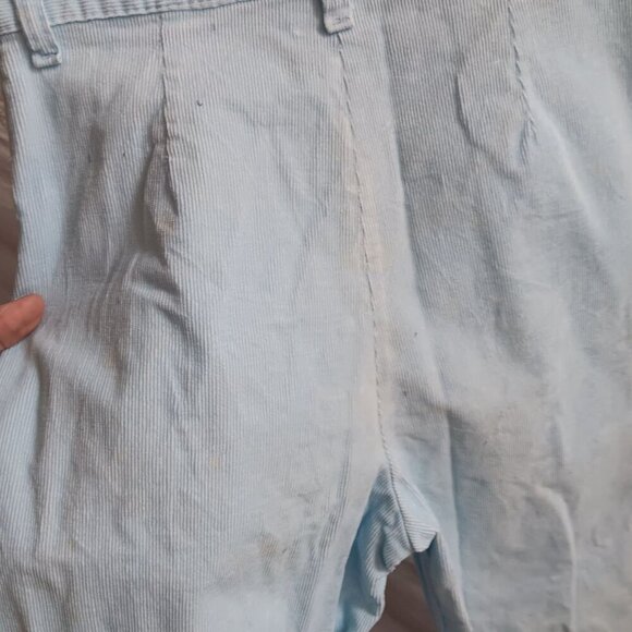 26x30 Vintage 1980's Womens Smacs Blue Corduroy High-Waisted Preppy Pants USA - Picture 7 of 9